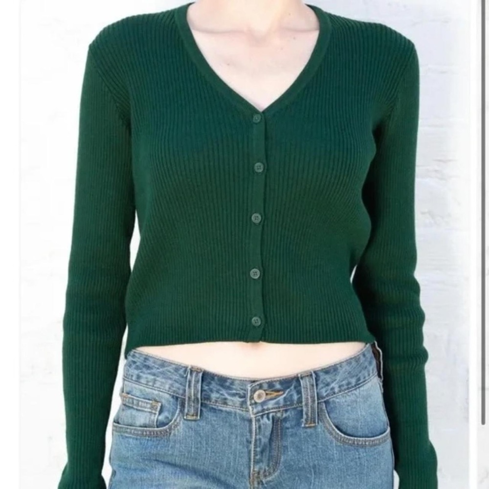 DARK GREEN BRANDY MELVILLE CARDIGAN